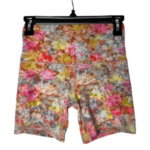 Lululemon Align Short Inflorescence Multi Floral High rise Nulu pink biker 6